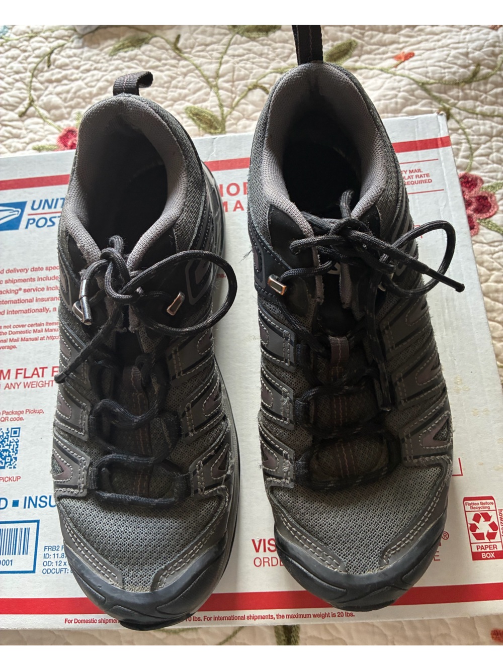 Salomon X Ultra Pioneer Aero Women Hiking Shoes Size 7.5 Gray Trail Running